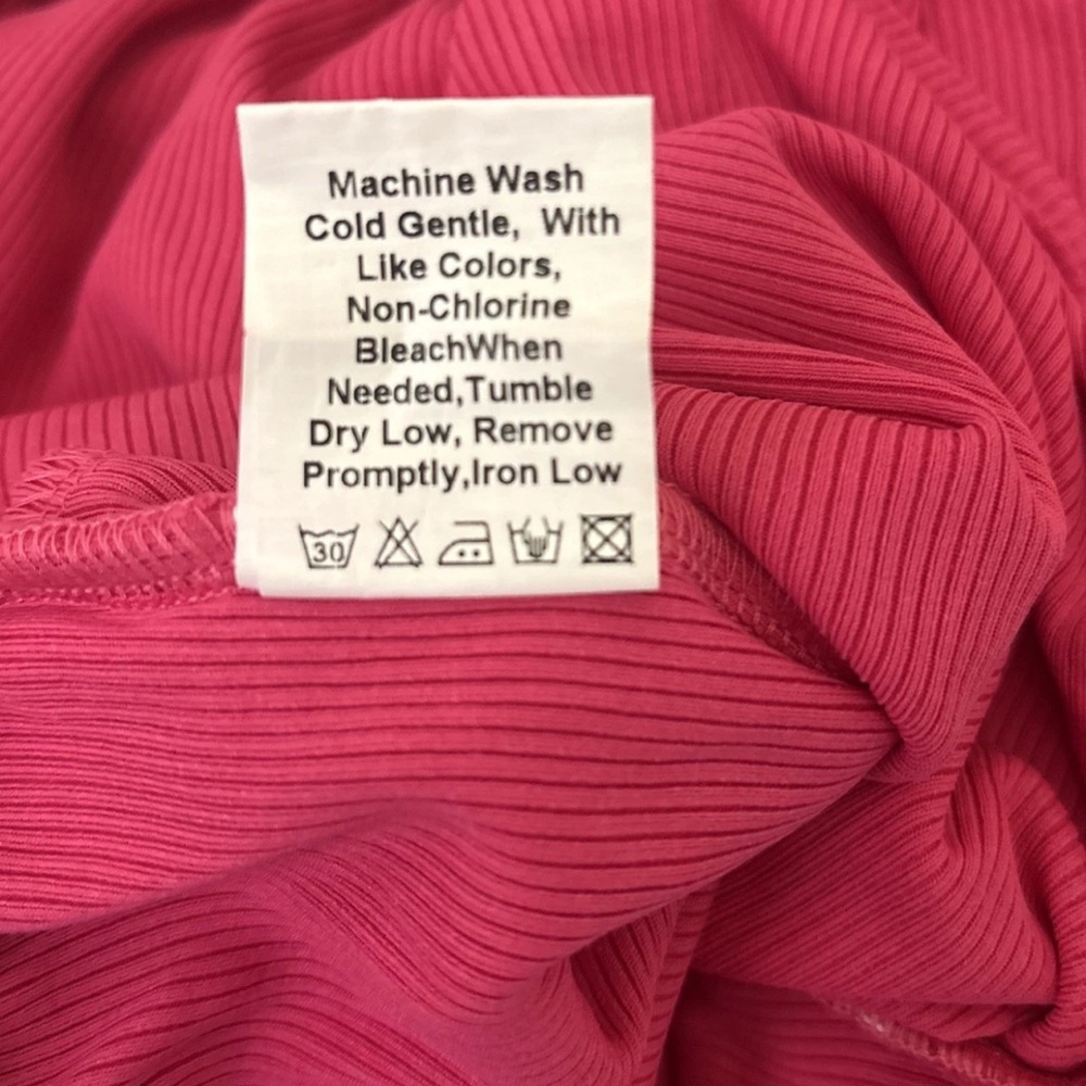 Jumpsuit Hot Pink Women's Size L Sleeveless High Waisted Pockets - Picture 10 of 11